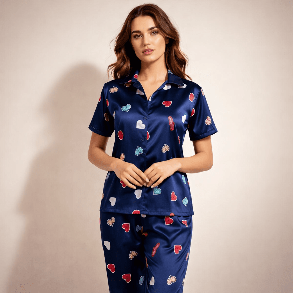 Premium Hearts Night Suit